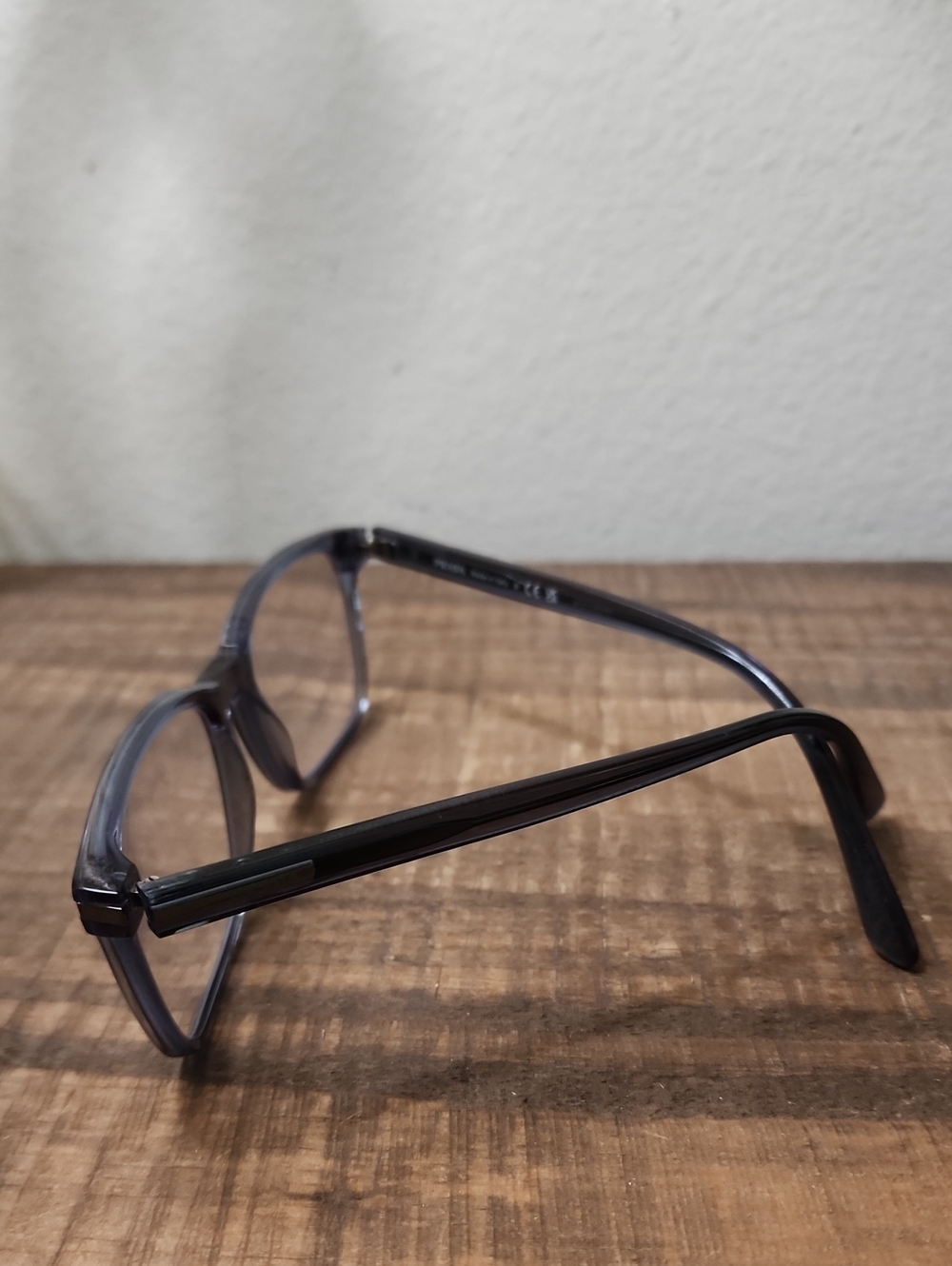 Prada Translucent Gray Black Rectangular Eyeglass Frames Women's Optical - Picture 2 of 5